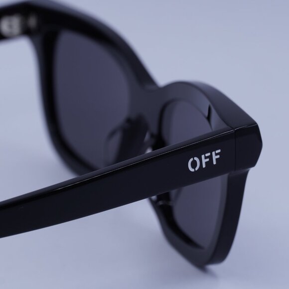 Off-White OERI143 LINCOLN 1007 Sunglasses Black Square Frame, Grey Lenses - Picture 9 of 10